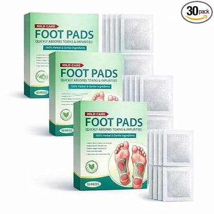 Detox Foot Pads, 30 Pieces, Natural Ingredients