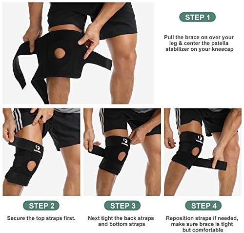 Premium Knee Support Open Patella, Breathable Knee Cap