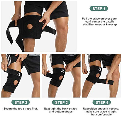 Premium Knee Support Open Patella, Breathable Knee Cap