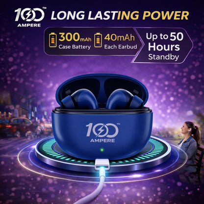 Wireless Stereo Earbuds with 3-in-1 Charging & Data Cable